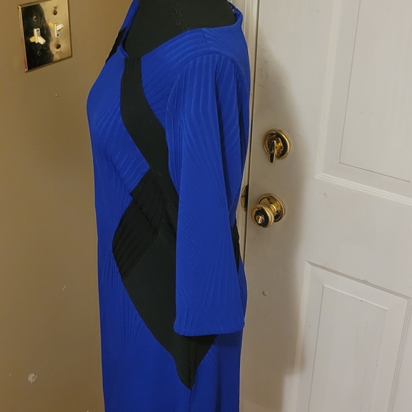 Sangria Royal Blue & Black Block Dress - Picture 3 of 10